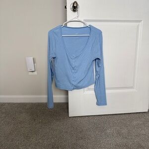 A New Day Button Front Long Sleeve Top